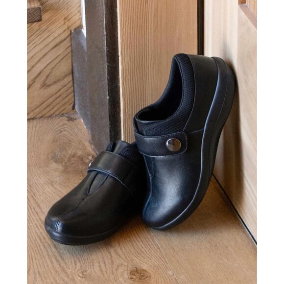 Alegria Danni Jet Black‎ Vegan Leather Clogs EU 41 US 8 - Picture 2 of 6